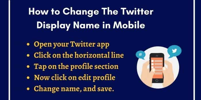 How to Change The Twitter Display Name in Mobile